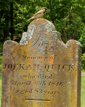 The final resting place of Joachim Quick, Revolutionary War soldier and John Quick's great grandfather.